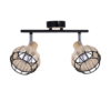 TAIGA laelamp 2x40W E14 must+puit