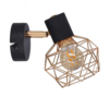ACROBAT seinavalgusti 1X40W E14 must kuppel kuldne
